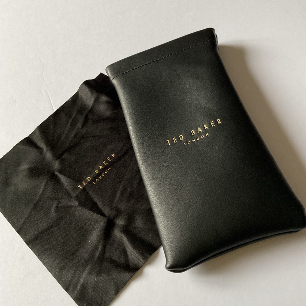 TED BAKER BLACK SUNGLASSES GLASSES POUCH WITH CLEANING CLOTH NEW